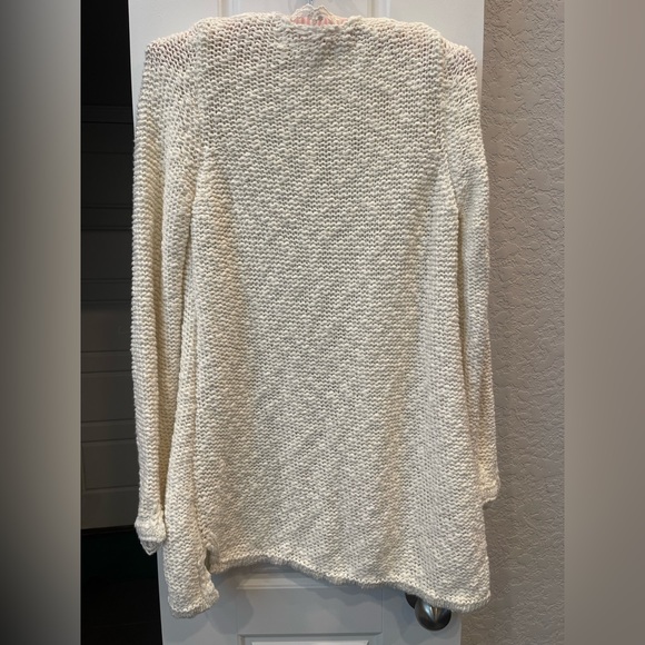 ZARA KNIT Open Front Lace Cardigan Sweater Ivory/ Cream - Picture 2 of 6